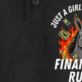 Just A Girl Who Loves Financial Ruin Credit Card Debt Funny Dry Zone Grid Performance Polo