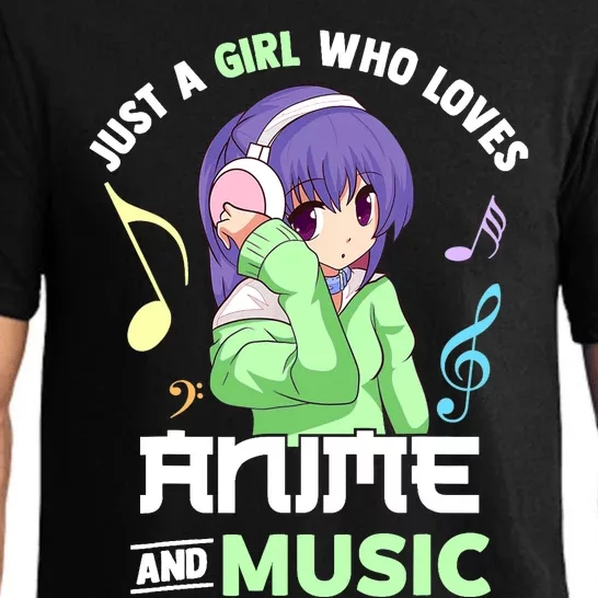 Just A Girl Who Loves Anime And Music Wo Anime Musician Pajama Set