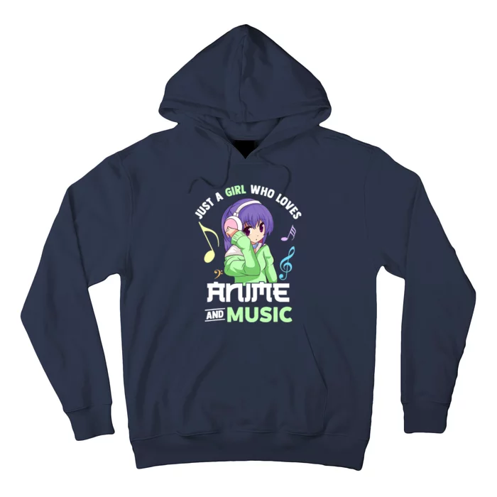 Just A Girl Who Loves Anime And Music Wo Anime Musician Hoodie