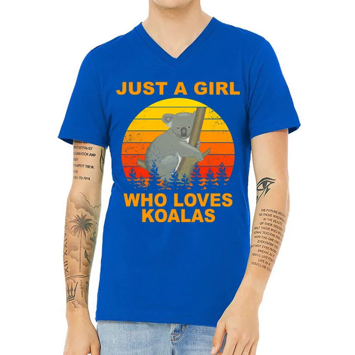 Just A Girl Who Loves Koalas V-Neck T-Shirt