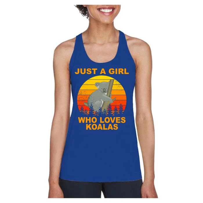 Just A Girl Who Loves Koalas Women's Racerback Tank