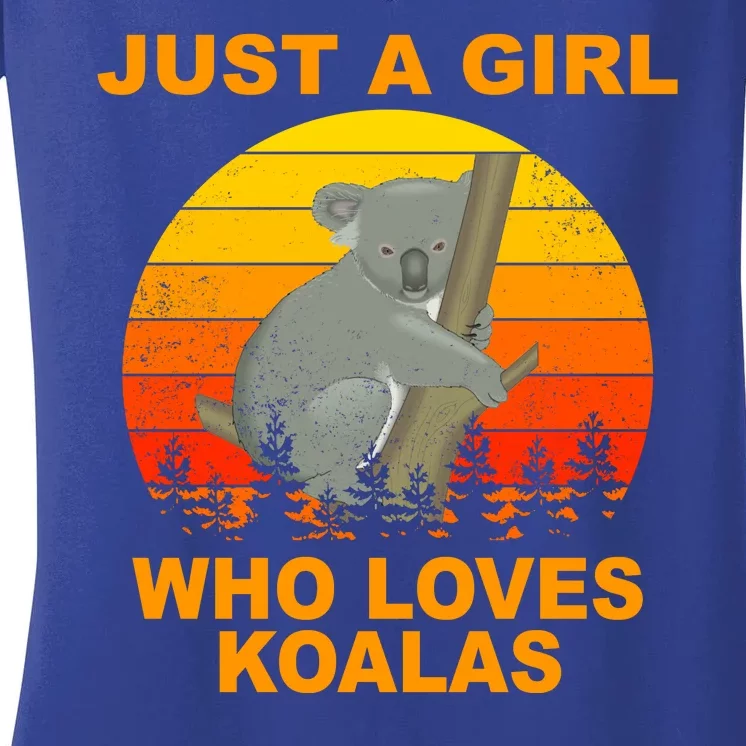 Just A Girl Who Loves Koalas Women's V-Neck T-Shirt