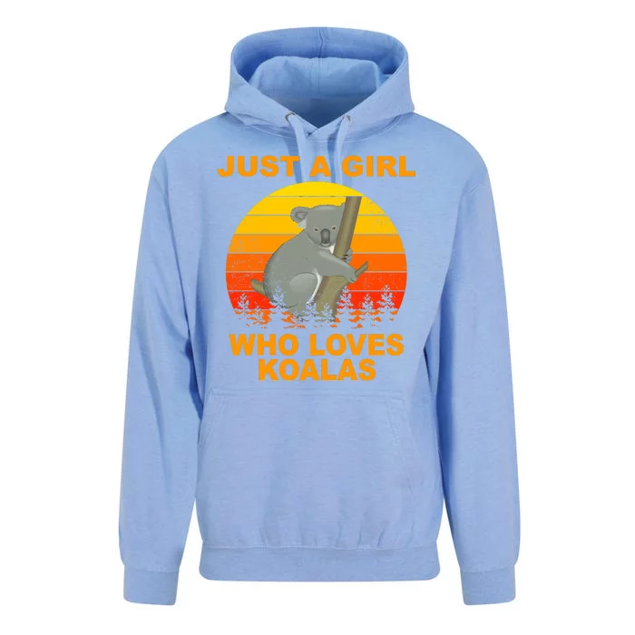 Just A Girl Who Loves Koalas Unisex Surf Hoodie