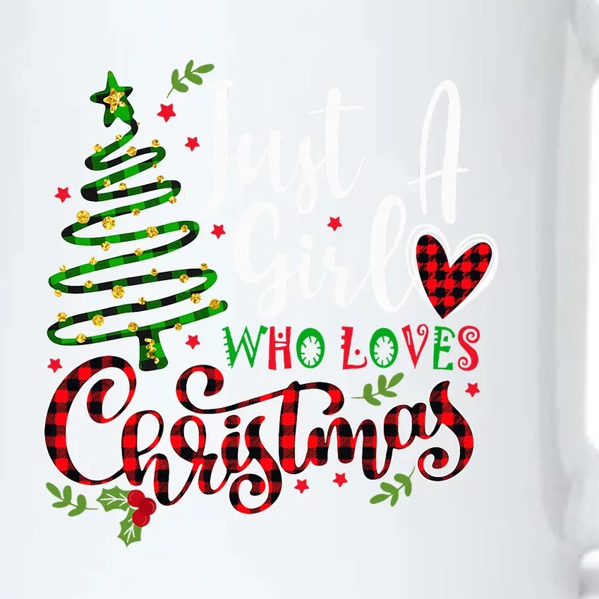 Just a Girl who Loves Christmas a Gift Black Color Changing Mug