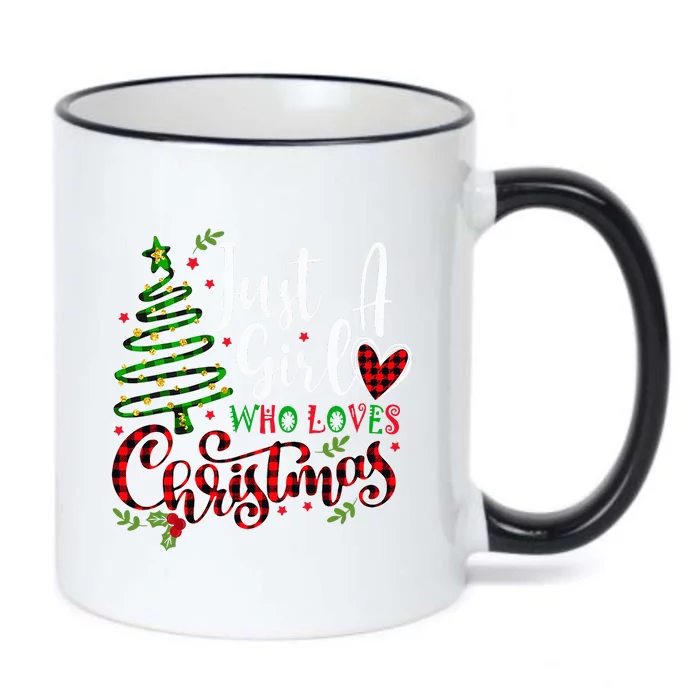 Just a Girl who Loves Christmas a Gift Black Color Changing Mug