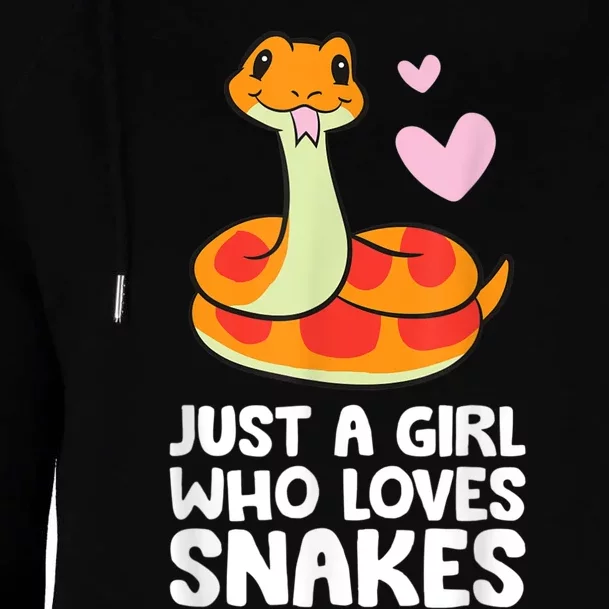 Just A Girl Who Loves Snakes Cute Snake Womens Funnel Neck Pullover Hood