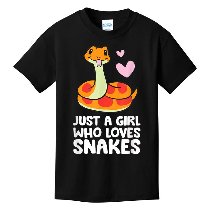 Just A Girl Who Loves Snakes Cute Snake Kids T-Shirt