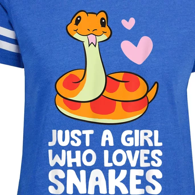 Just A Girl Who Loves Snakes Cute Snake Enza Ladies Jersey Football T-Shirt