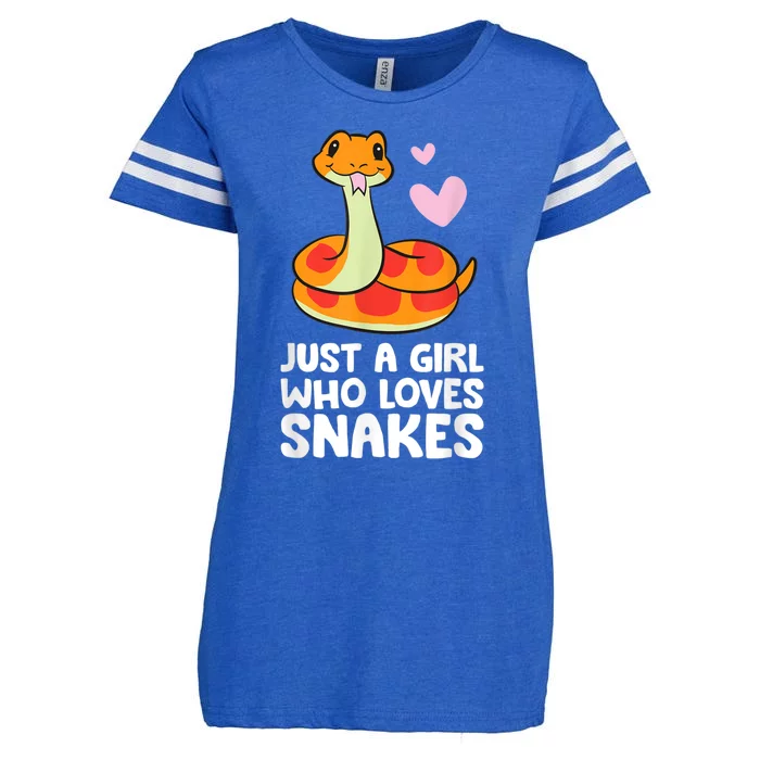 Just A Girl Who Loves Snakes Cute Snake Enza Ladies Jersey Football T-Shirt