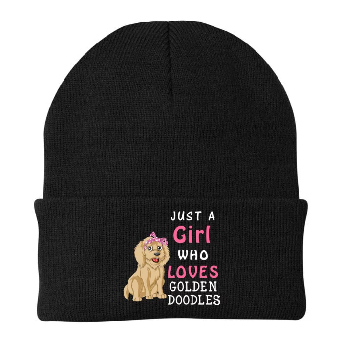 Just A Girl Who Loves Goldendoodles Knit Cap Winter Beanie