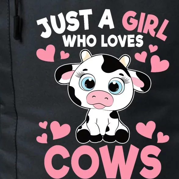 Just A Girl Who Loves Cows Cute Cow Print Girl Daily Commute Backpack