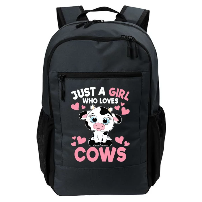 Just A Girl Who Loves Cows Cute Cow Print Girl Daily Commute Backpack