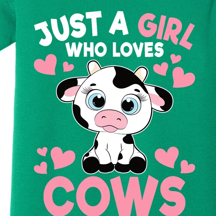 Just A Girl Who Loves Cows Cute Cow Print Girl Baby Bodysuit