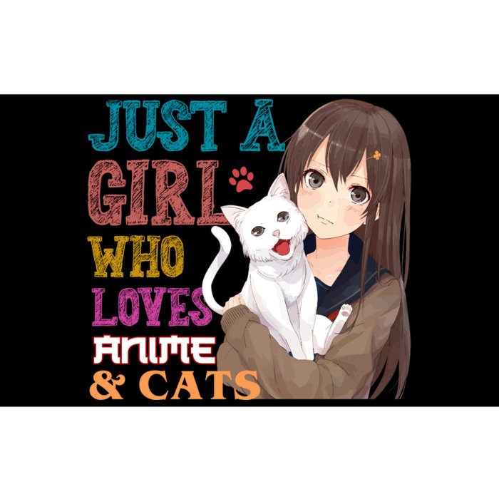 Just A Girl Who Loves Anime And Cats Bumper Sticker