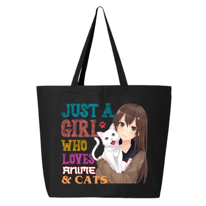 Just A Girl Who Loves Anime And Cats 25L Jumbo Tote