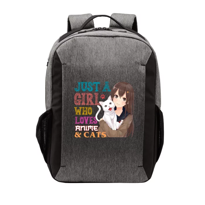 Just A Girl Who Loves Anime And Cats Vector Backpack