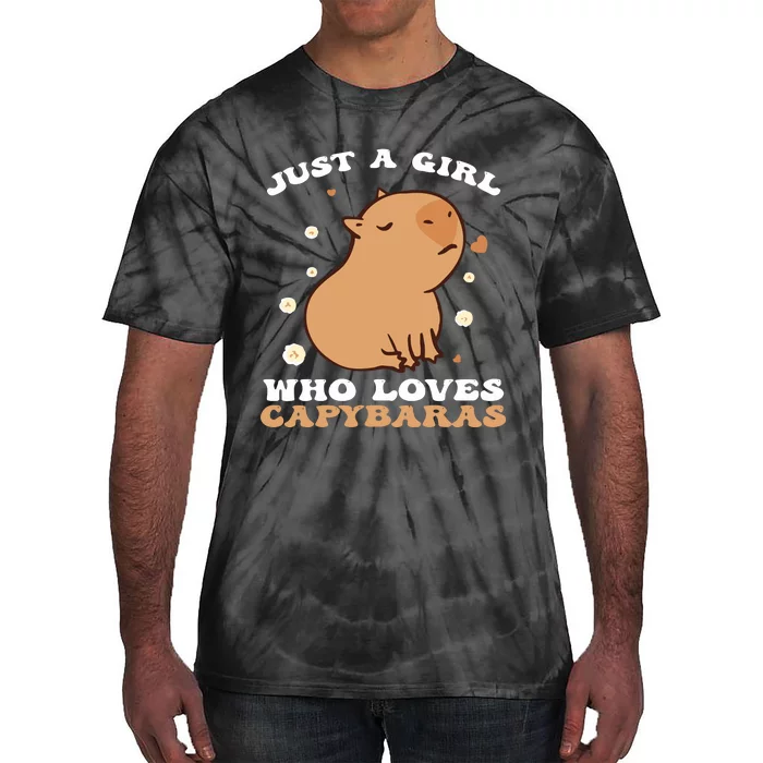 Just A Girl Who Loves Capybaras Tie-Dye T-Shirt