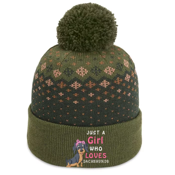 Just A Girl Who Loves Dachshunds The Baniff Cuffed Pom Beanie