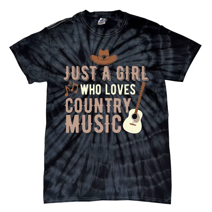 Just A Girl Who Loves Country Music Tie-Dye T-Shirt