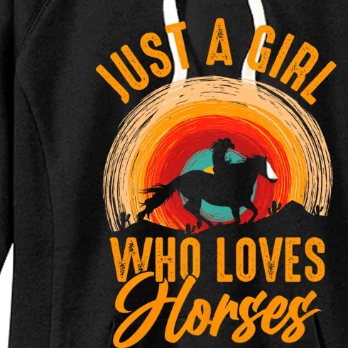 Just A Girl Who Loves Horses Women's Fleece Hoodie