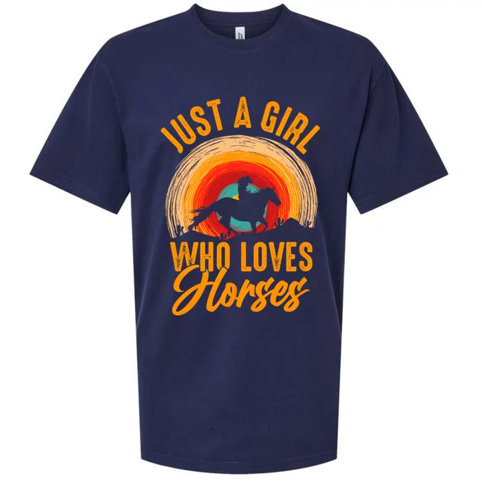 Just A Girl Who Loves Horses Sueded Cloud Jersey T-Shirt