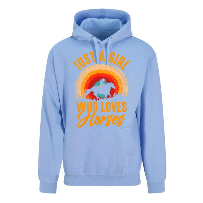 Just A Girl Who Loves Horses Unisex Surf Hoodie