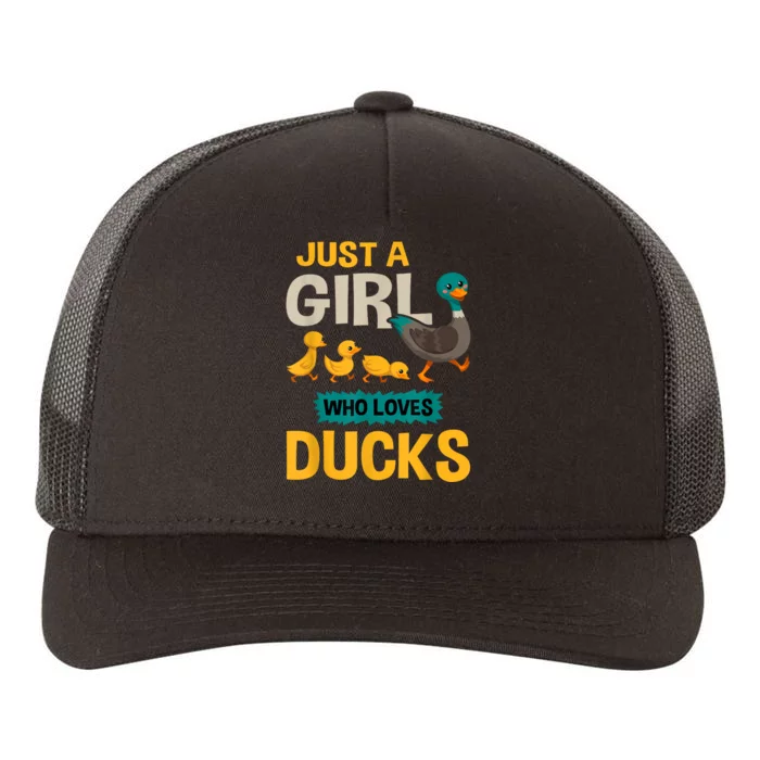 Just A Girl Who Loves Ducks Funny Duck Lover Yupoong Adult 5-Panel Trucker Hat