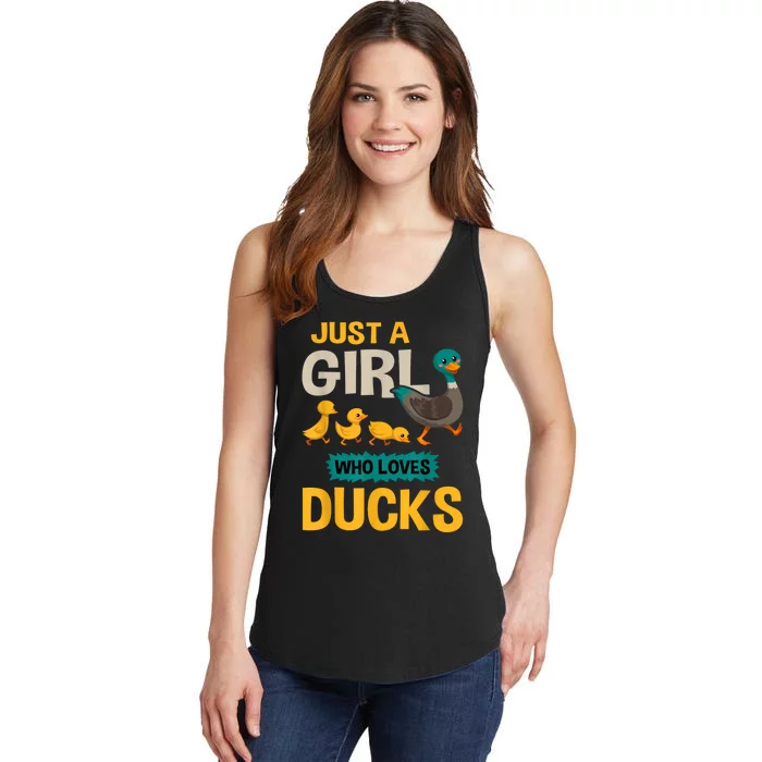 Just A Girl Who Loves Ducks Funny Duck Lover Ladies Essential Tank