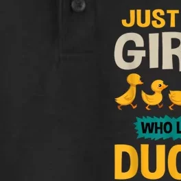 Just A Girl Who Loves Ducks Funny Duck Lover Dry Zone Grid Performance Polo