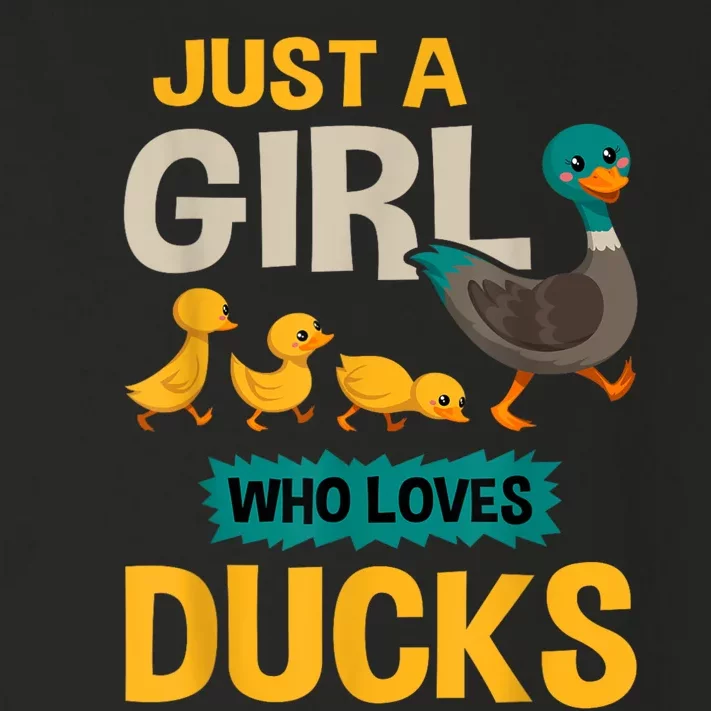 Just A Girl Who Loves Ducks Funny Duck Lover Toddler Long Sleeve Shirt