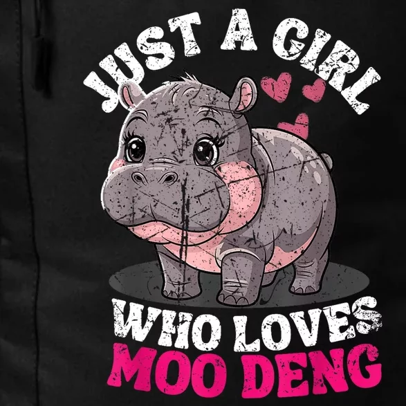 Just A Girl Who Loves Moo Deng Daily Commute Backpack