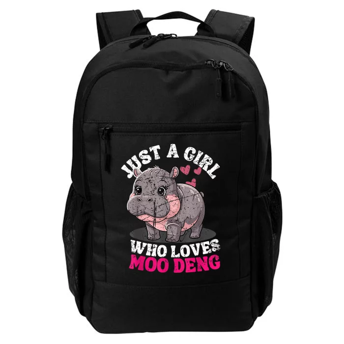 Just A Girl Who Loves Moo Deng Daily Commute Backpack