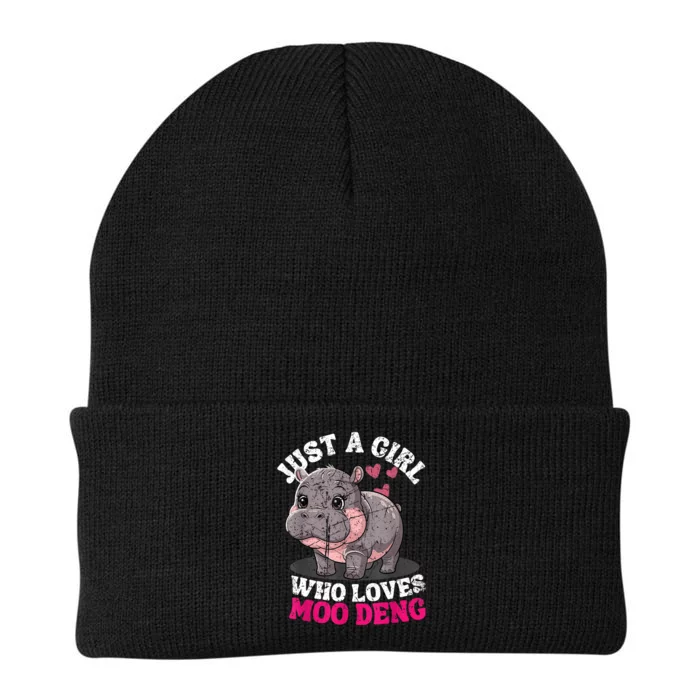 Just A Girl Who Loves Moo Deng Knit Cap Winter Beanie