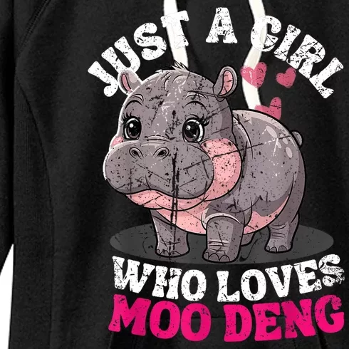 Just A Girl Who Loves Moo Deng Women's Fleece Hoodie