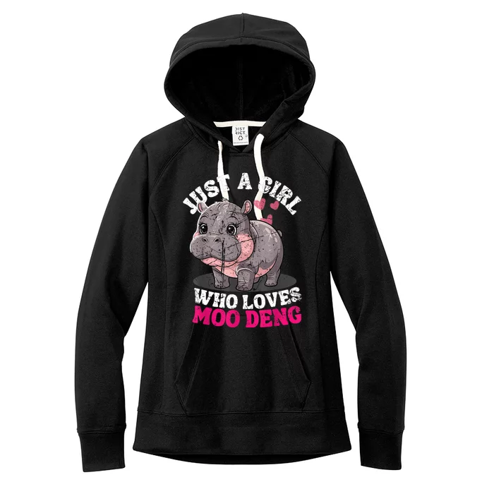 Just A Girl Who Loves Moo Deng Women's Fleece Hoodie