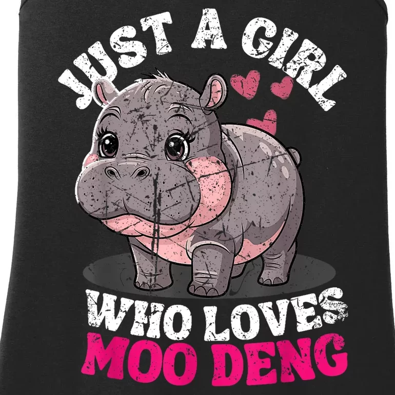 Just A Girl Who Loves Moo Deng Ladies Essential Tank