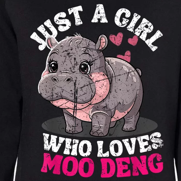 Just A Girl Who Loves Moo Deng Womens California Wash Sweatshirt