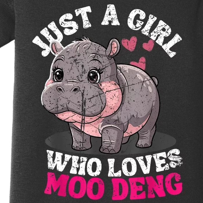 Just A Girl Who Loves Moo Deng Baby Bodysuit