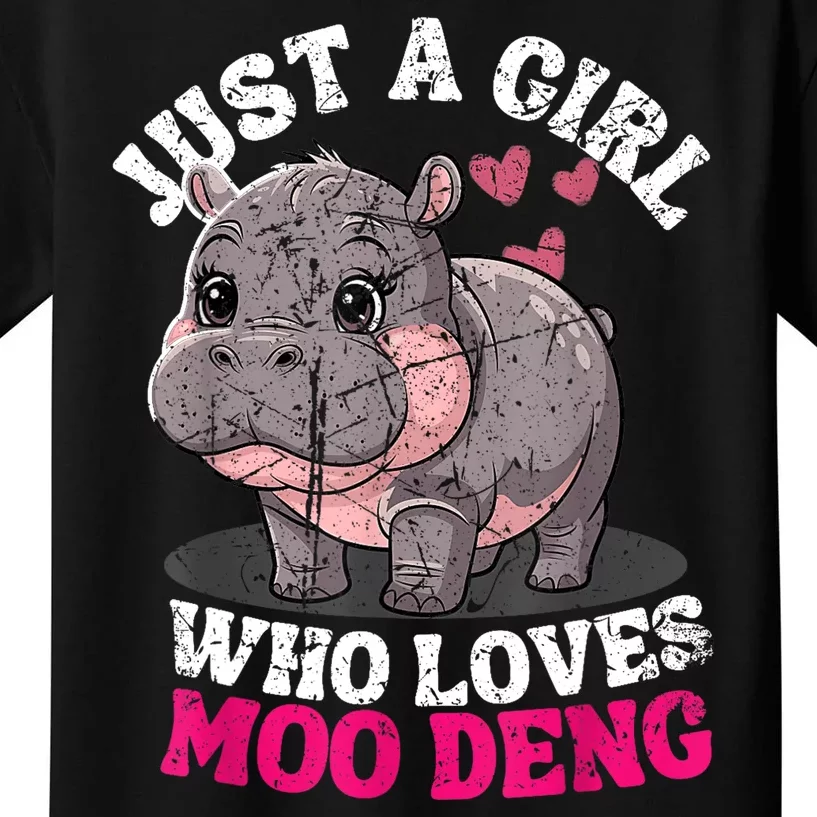 Just A Girl Who Loves Moo Deng Kids T-Shirt