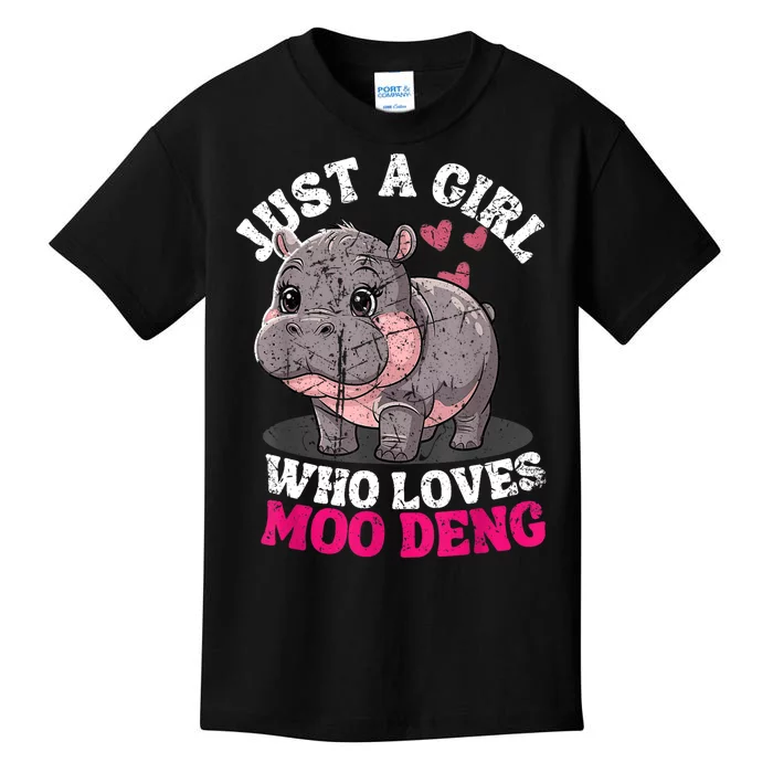 Just A Girl Who Loves Moo Deng Kids T-Shirt