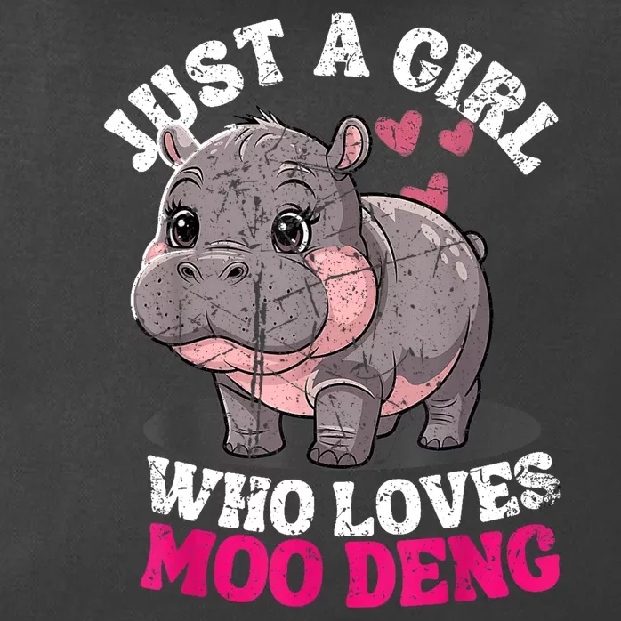 Just A Girl Who Loves Moo Deng Zip Tote Bag