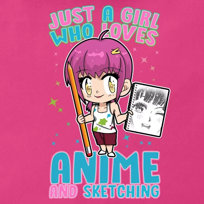 Just A Girl Who Loves Anime And Sketching Zip Tote Bag