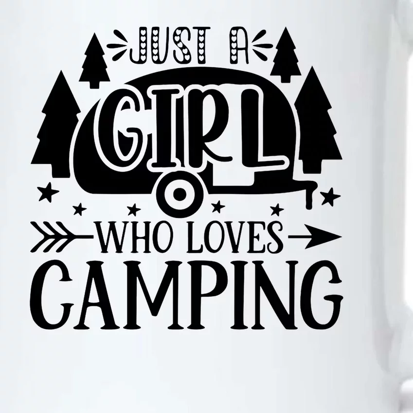 Just A Girl Who Loves Camping Black Color Changing Mug