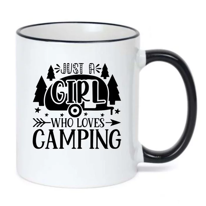 Just A Girl Who Loves Camping Black Color Changing Mug