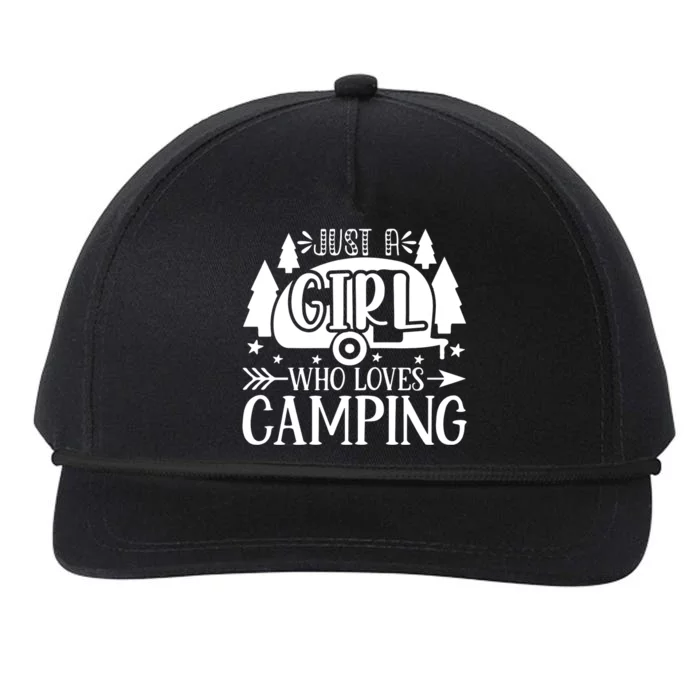 Just A Girl Who Loves Camping Snapback Five-Panel Rope Hat