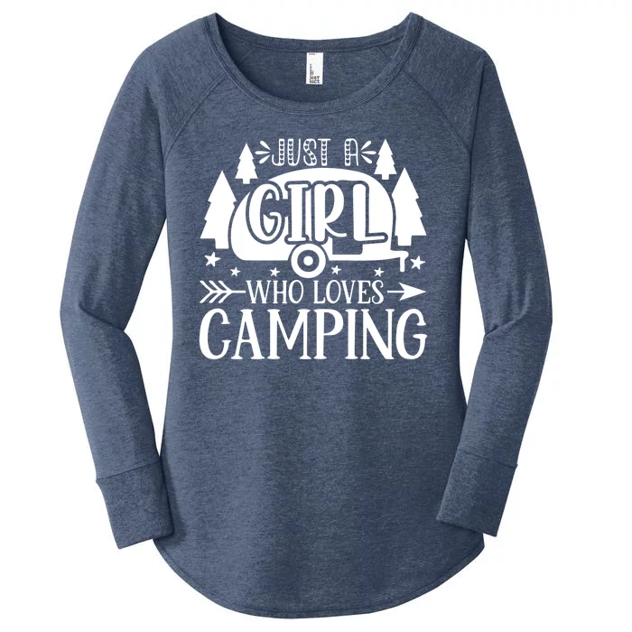 Just A Girl Who Loves Camping Women's Perfect Tri Tunic Long Sleeve Shirt