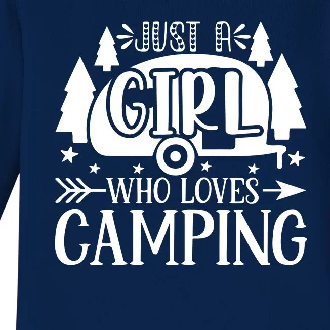 Just A Girl Who Loves Camping Baby Long Sleeve Bodysuit