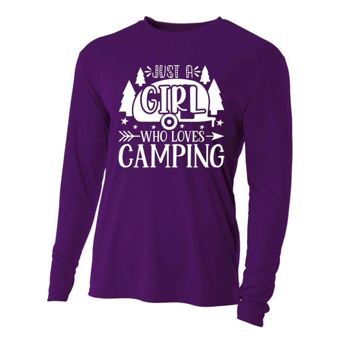 Just A Girl Who Loves Camping Cooling Performance Long Sleeve Crew