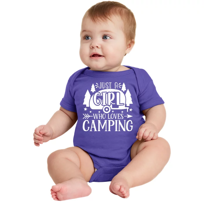 Just A Girl Who Loves Camping Baby Bodysuit