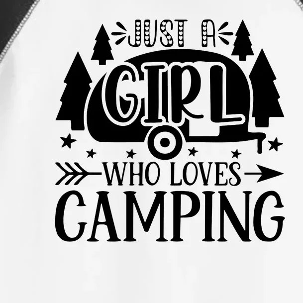 Just A Girl Who Loves Camping Toddler Fine Jersey T-Shirt